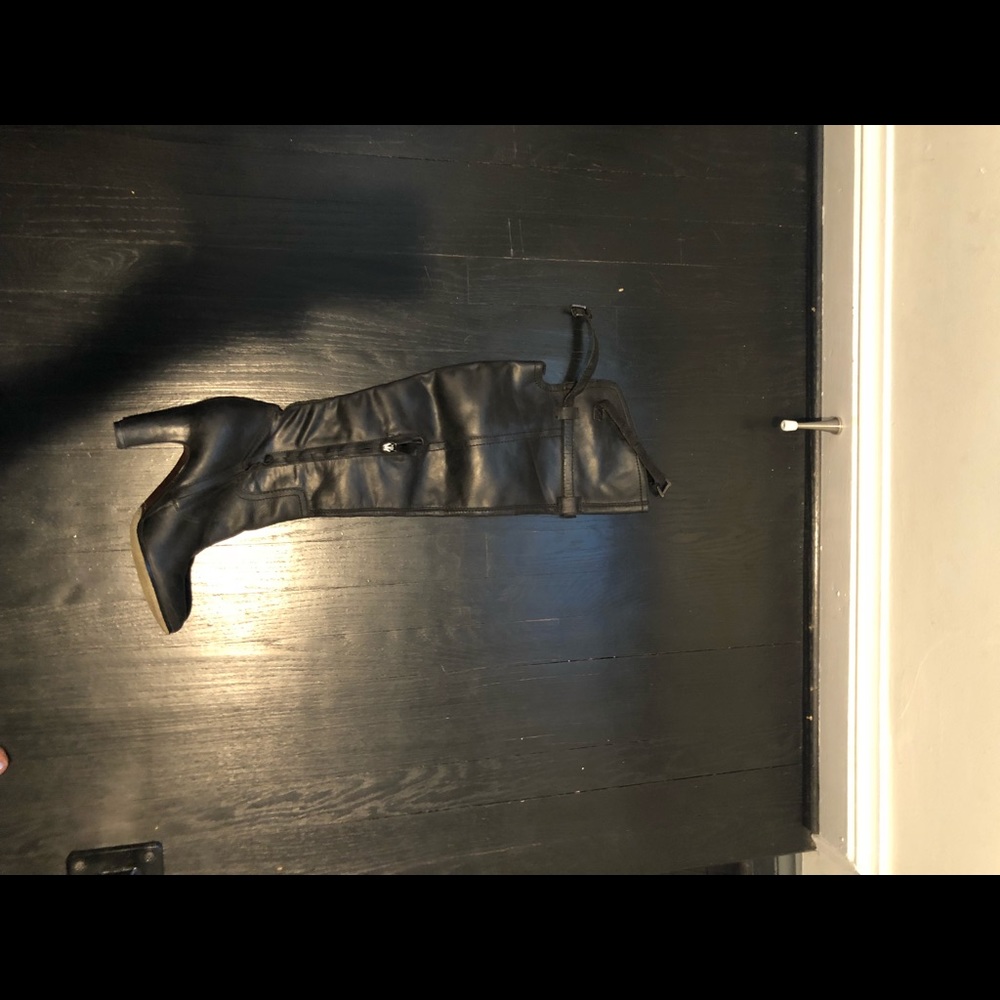 Sam Edelman Black leather knee high boots